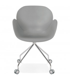 Fauteuil design gris en plastique Malia