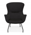 Fauteuil design noir en tissu Foster