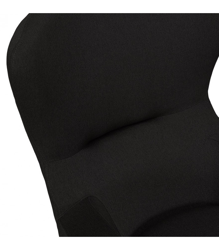 Fauteuil design noir en tissu Foster