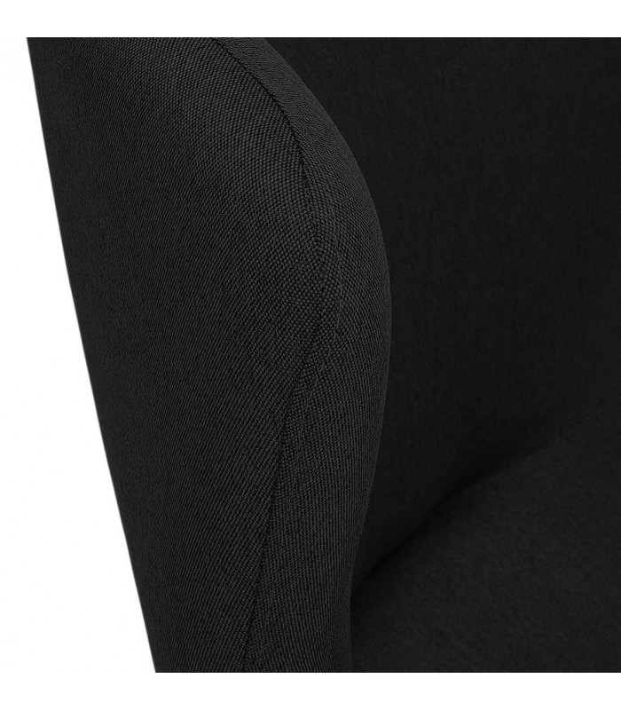 Fauteuil design noir en tissu Foster