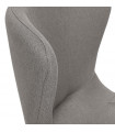 Fauteuil design gris clair en tissu Foster