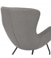Fauteuil design gris clair en tissu Foster