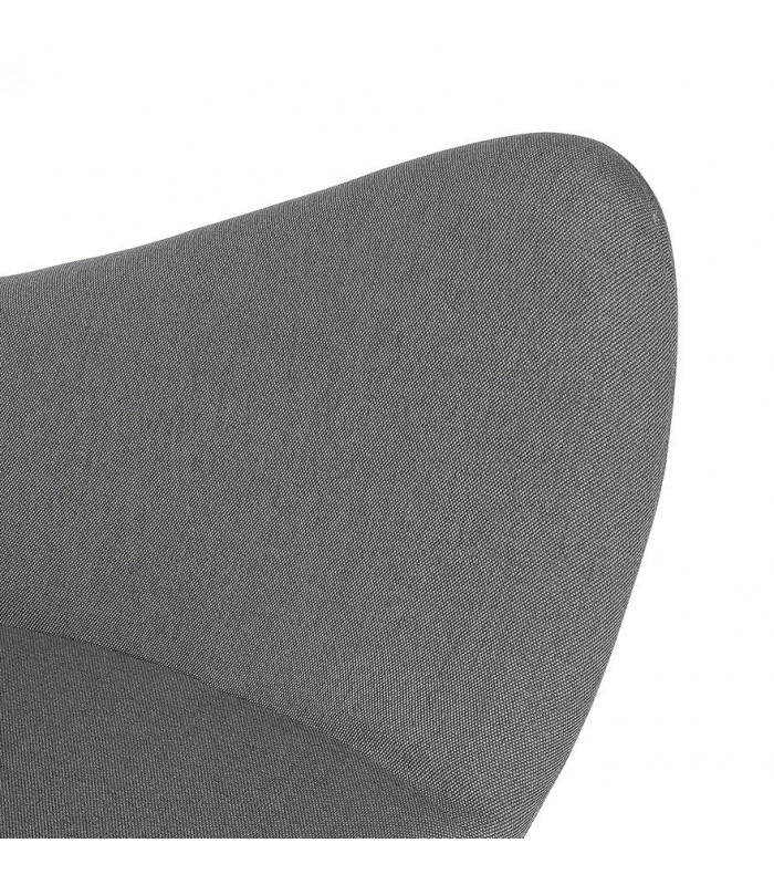Fauteuil design gris foncé en tissu Elcot