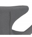 Fauteuil design gris foncé en tissu Elcot