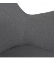 Fauteuil design gris foncé en tissu Elcot