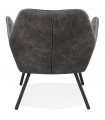 Fauteuil design gris foncé en similicuir Grove