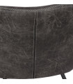 Fauteuil design gris foncé en similicuir Grove