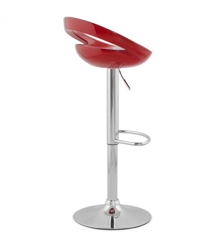 Tabouret de bar design rouge en plastique Plasma
