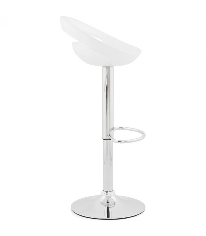 Tabouret de bar design blanc en plastique Plasma
