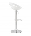Tabouret de bar design blanc en plastique Plasma
