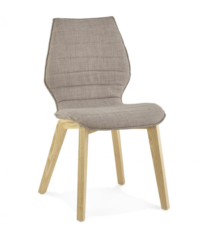 Chaise design gris en tissu Doron