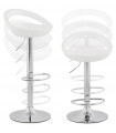 Tabouret de bar design blanc en plastique Plasma