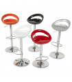 Tabouret de bar design blanc en plastique Plasma