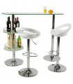 Tabouret de bar design blanc en plastique Plasma