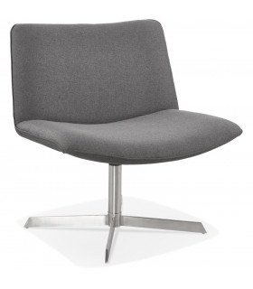 Chaise design gris foncé en tissu Arlow