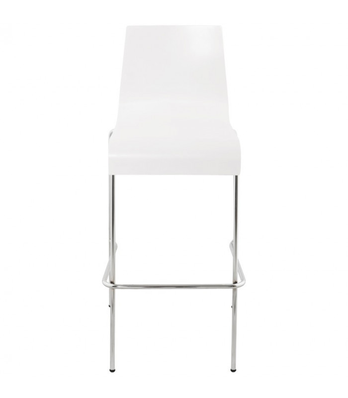 Tabouret de bar design blanc en bois Broco