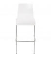 Tabouret de bar design blanc en bois Broco