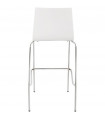 Tabouret de bar design blanc en bois Broco