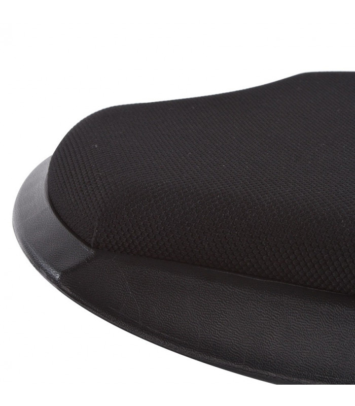 Tabouret de bar design noir en tissu et plastique Aherne
