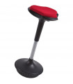 Tabouret de bar design rouge en tissu et plastique Aherne