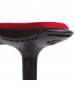 Tabouret de bar design rouge en tissu et plastique Aherne