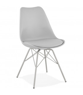 Chaise design gris en plastique Corvina