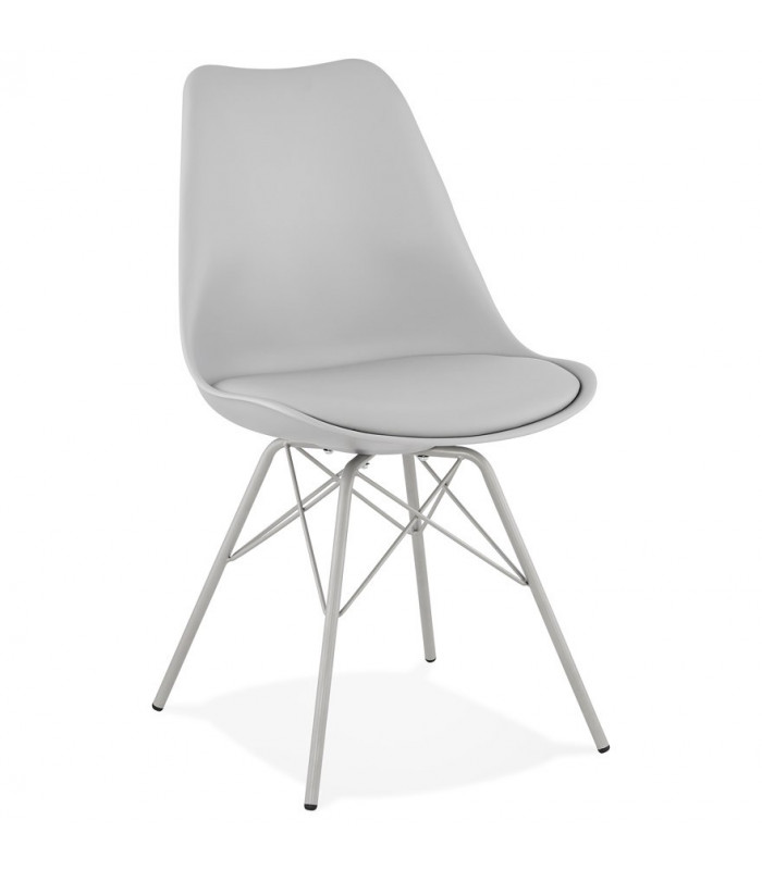 Chaise design gris en plastique Corvina