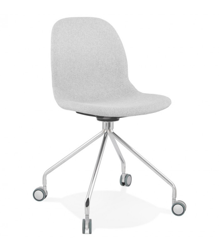 Chaise design gris clair en tissu Mahalla