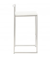 Tabouret de bar design blanc en similicuir Hester
