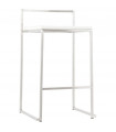 Tabouret de bar design blanc en similicuir Hester