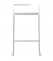 Tabouret de bar design blanc en similicuir Hester