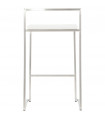 Tabouret de bar design blanc en similicuir Hester