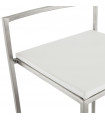 Tabouret de bar design blanc en similicuir Hester