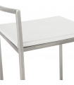 Tabouret de bar design blanc en similicuir Hester