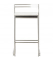 Tabouret de bar design blanc en similicuir Hester