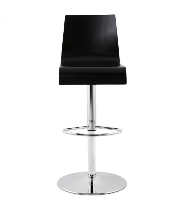 Tabouret de bar design noir en bois Marlow