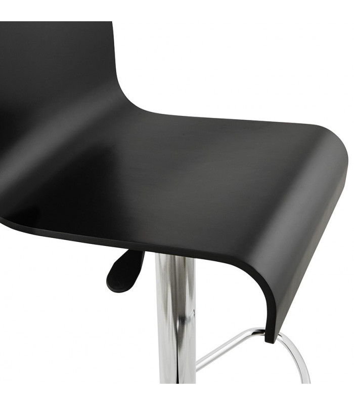 Tabouret de bar design noir en bois Marlow
