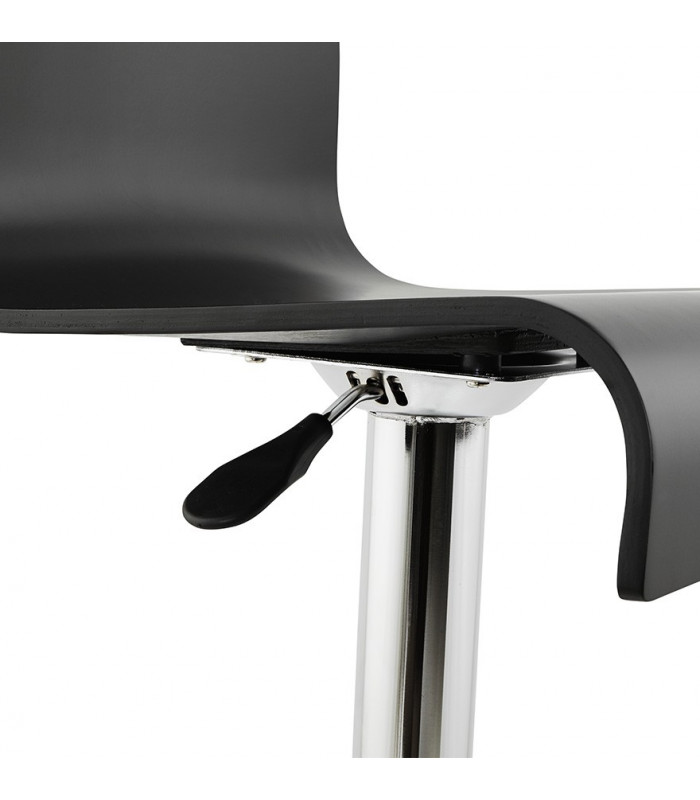 Tabouret de bar design noir en bois Marlow