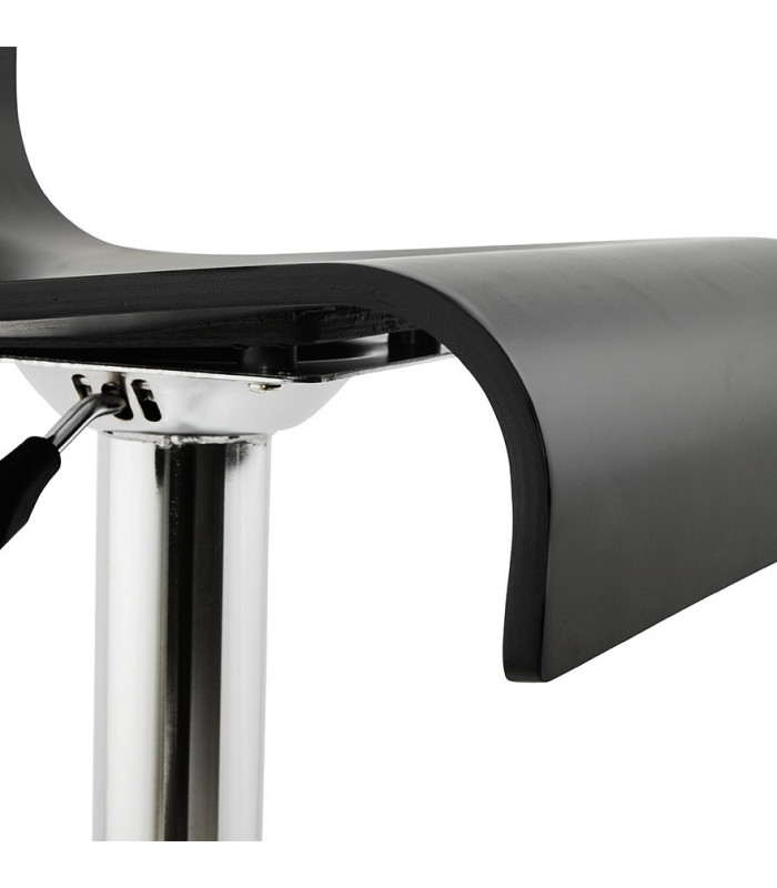Tabouret de bar design noir en bois Marlow