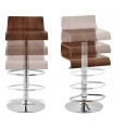 Tabouret de bar design noyer en bois Pillo