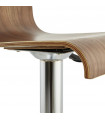 Tabouret de bar design noyer en bois Pillo