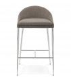 Tabouret de bar design gris en tissu Odyssey