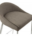 Tabouret de bar design gris en tissu Odyssey