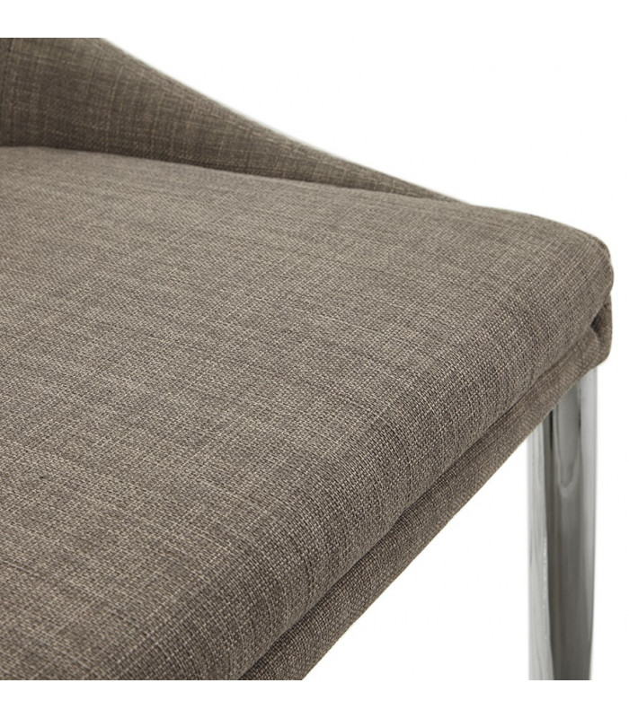 Tabouret de bar design gris en tissu Odyssey