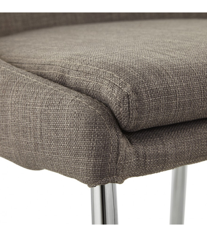 Tabouret de bar design gris en tissu Odyssey