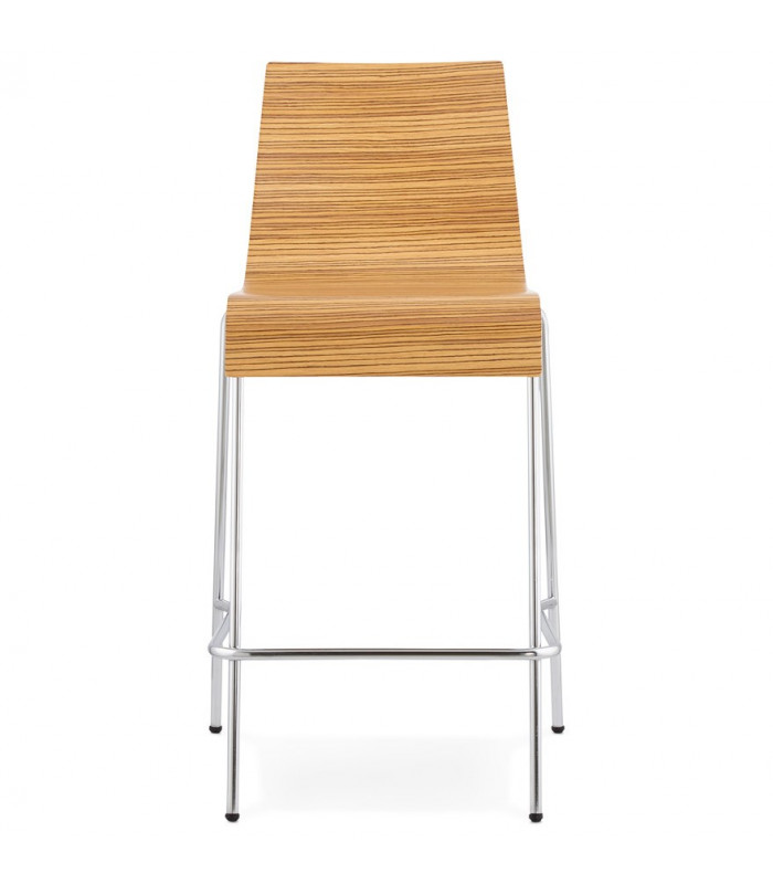 Tabouret de bar design zebré en bois Broco