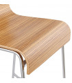 Tabouret de bar design zebré en bois Broco