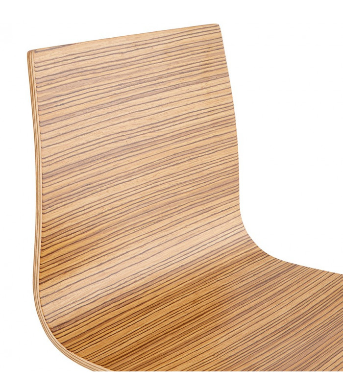 Tabouret de bar design zebré en bois Broco