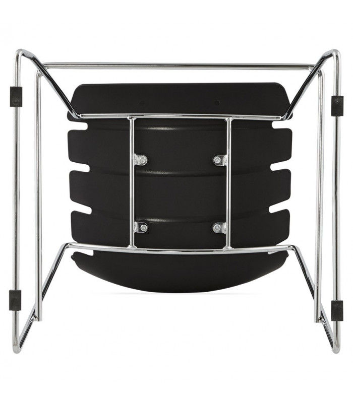 Tabouret de bar design noir en plastique Livia