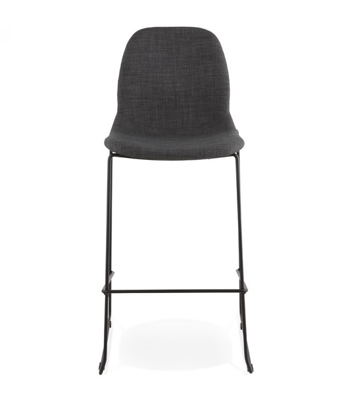 Tabouret de bar design gris foncé en tissu Burbidge